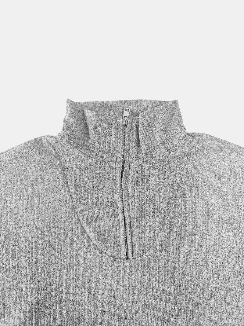 Hazel Blues® |  Quarter Zip Long Sleeve Top