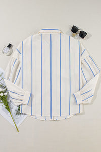 Hazel Blues® |  Stripe Drop Shoulder Long Sleeve Shirt