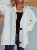 Hazel Blues® |  Dropped Shoulder Long Sleeve Hooded Cardigan