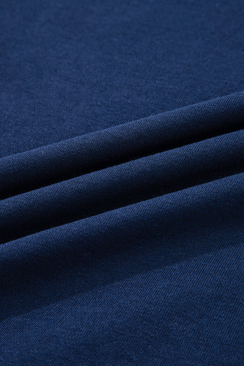 Hazel Blues® |  Evergreen Varsity Striped Detail Drop Shoulder Oversized Sweatshirt