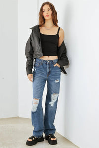 Hazel Blues® |  HAMMER COLLECTION Distressed High Waist Jeans