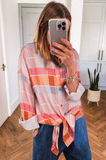 Hazel Blues® |  Pink Oversized Check Tunic Shirt