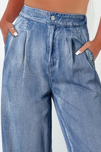 Hazel Blues® |  High Waist Wide Leg Jeans