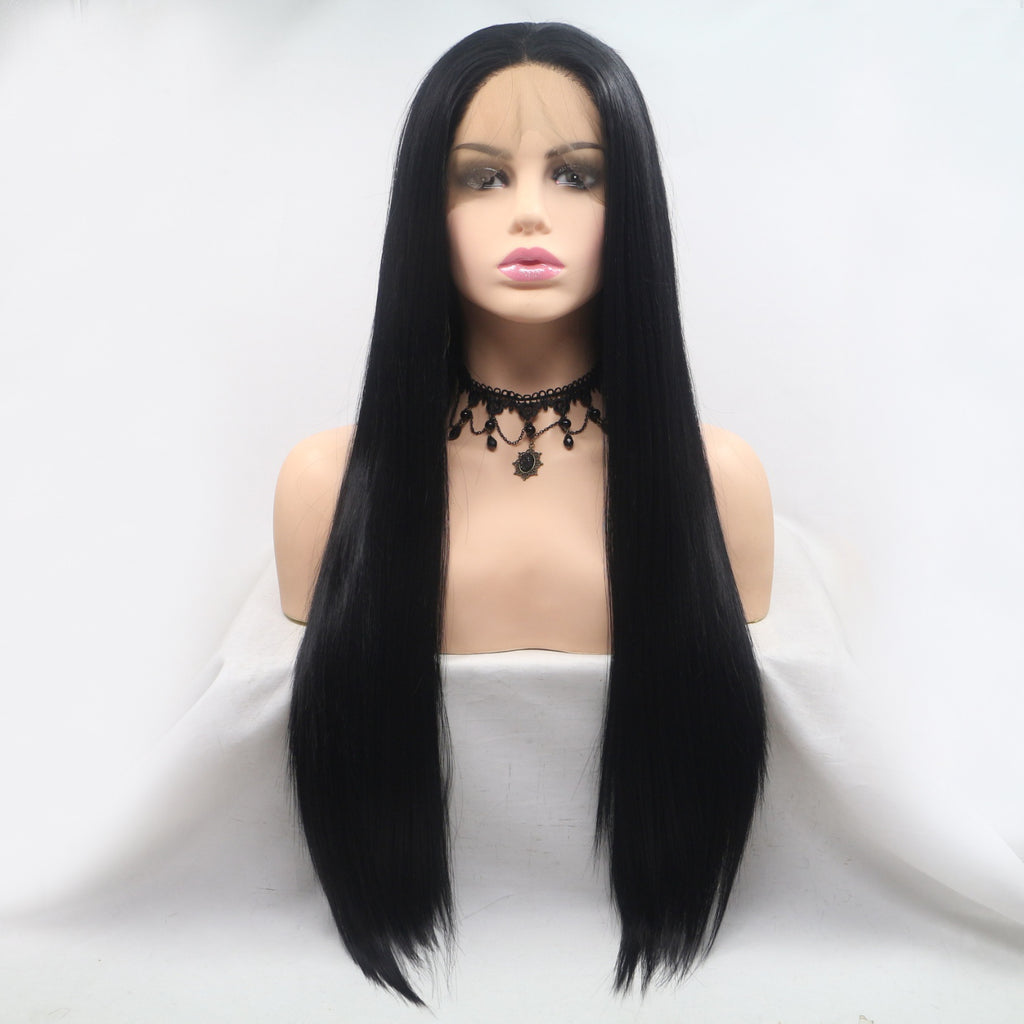 Hazel Blues® |  13*3" Lace Front Wigs Synthetic Long Straight 24" 130% Density
