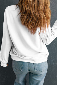 Hazel Blues® |  Bow Round Neck Long Sleeve Sweatshirt