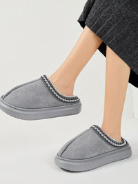 Hazel Blues® |  Faux Fur Suede Platform Slippers