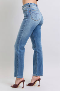 Hazel Blues® |  Judy Blue Run Vintage Wash Thermal Straight Jeans