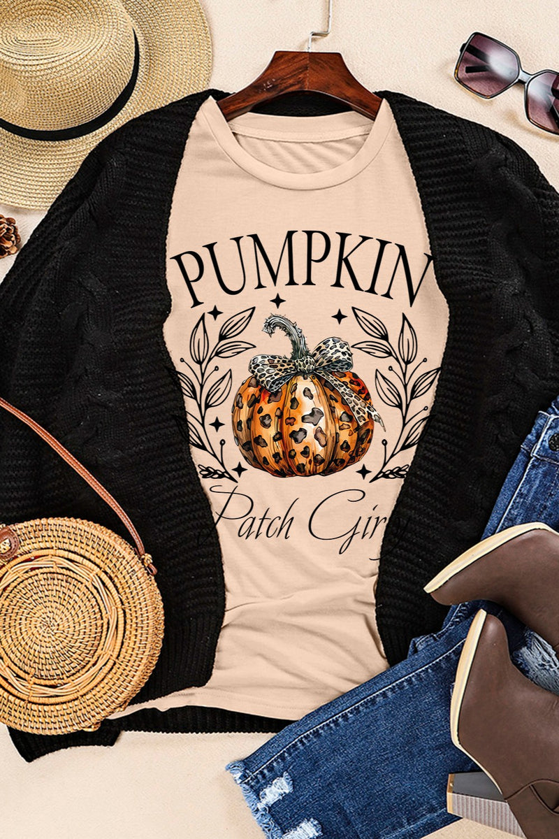 Hazel Blues® |  Pumpkin Graphic Round Neck Short Sleeve T-Shirt