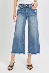 Hazel Blues® |  Risen High Rise Cropped Flare Jeans