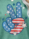 Hazel Blues® |  US Flag Peace Sign Hand Graphic Tee