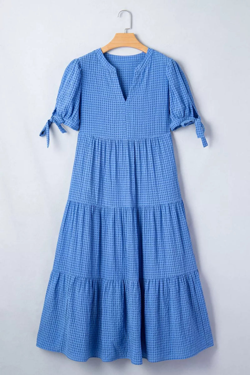 short sleeve tiered midi dress Hazel Blues®