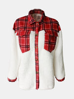Hazel Blues® |  Fuzzy Button Up Long Sleeve Jacket