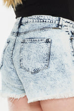 Hazel Blues® |  Kancan Distressed High Waist Denim Shorts