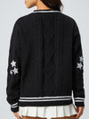 Hazel Blues® |  Star Embroidered V-Neck Long Sleeve Cardigan