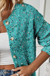 Hazel Blues® |  Confetti Button Up Long Sleeve Cardigan