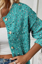 Hazel Blues® |  Confetti Button Up Long Sleeve Cardigan