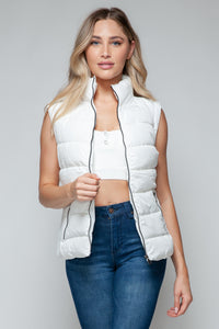 Hazel Blues® |  Snobbish Zip Up Turtleneck Vest with Pockets