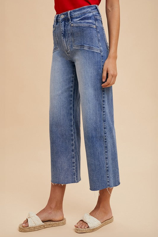 Hazel Blues® |  Annie Wear High Rise Wide Leg Jeans