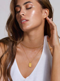 Hazel Blues® |  18K Gold-Plated Stainless Steel Double-Layered Necklace