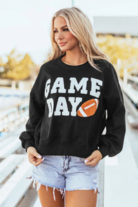 Hazel Blues® |  GAME DAY Round Neck Long Sleeve Sweatshirt