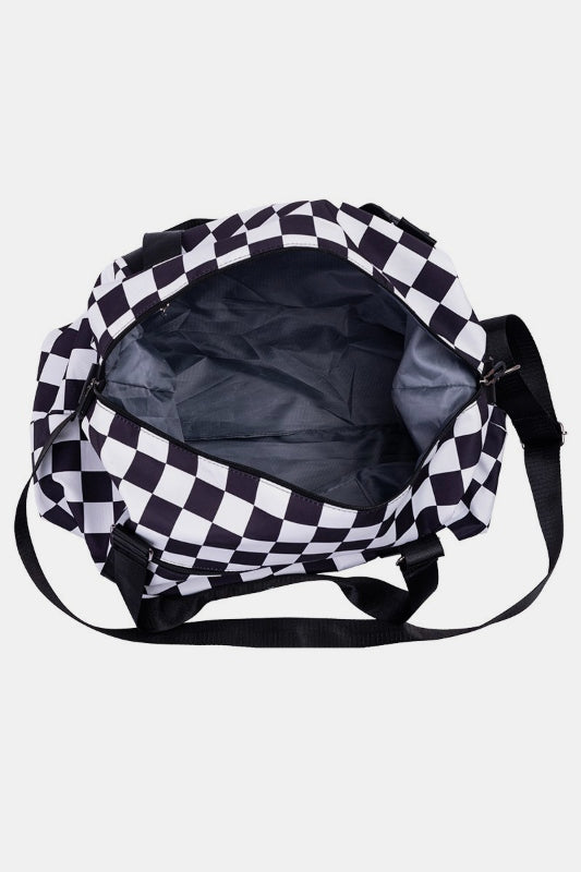 Hazel Blues® |  Zenana Checkered Multi-Pocket Travel Bag