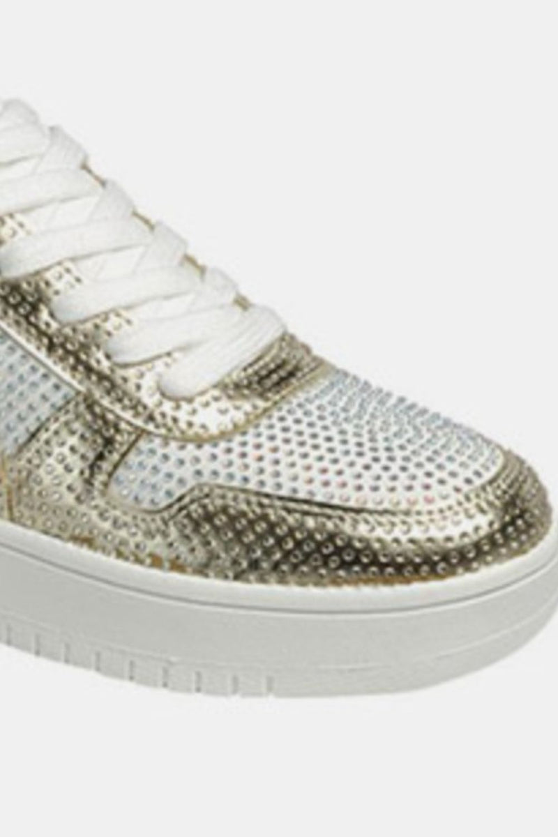 Hazel Blues® |  Forever Link Rhinestone Platform Flat Sneakers