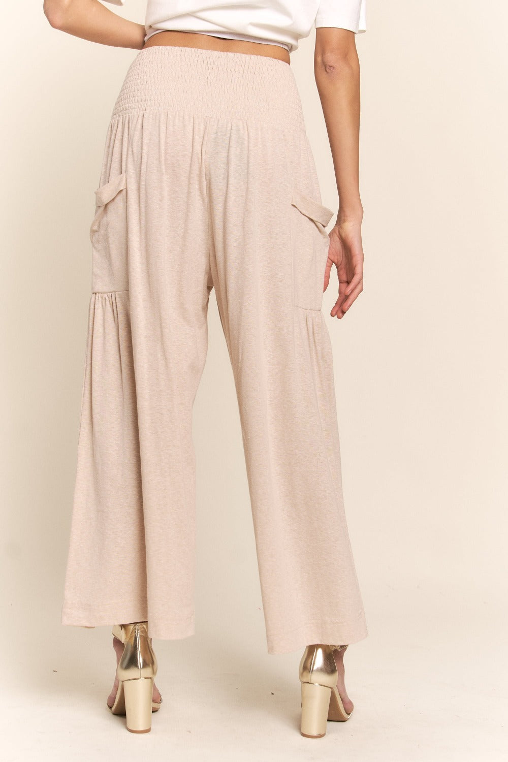 Hazel Blues® |  J.NNA Smocked Waist Boho Wide Leg Pants with Pockets