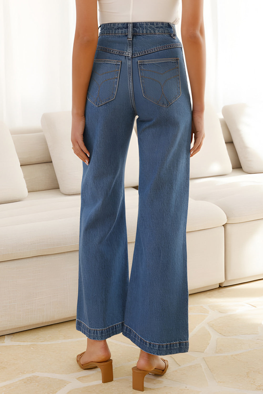 Hazel Blues® |  High Waist Bootcut Jeans with Pockets