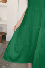 Hazel Blues® |  V-Neck Sleeveless Midi Tiered Dress