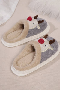 Hazel Blues® |  Elk Furry PVC Flat Slippers