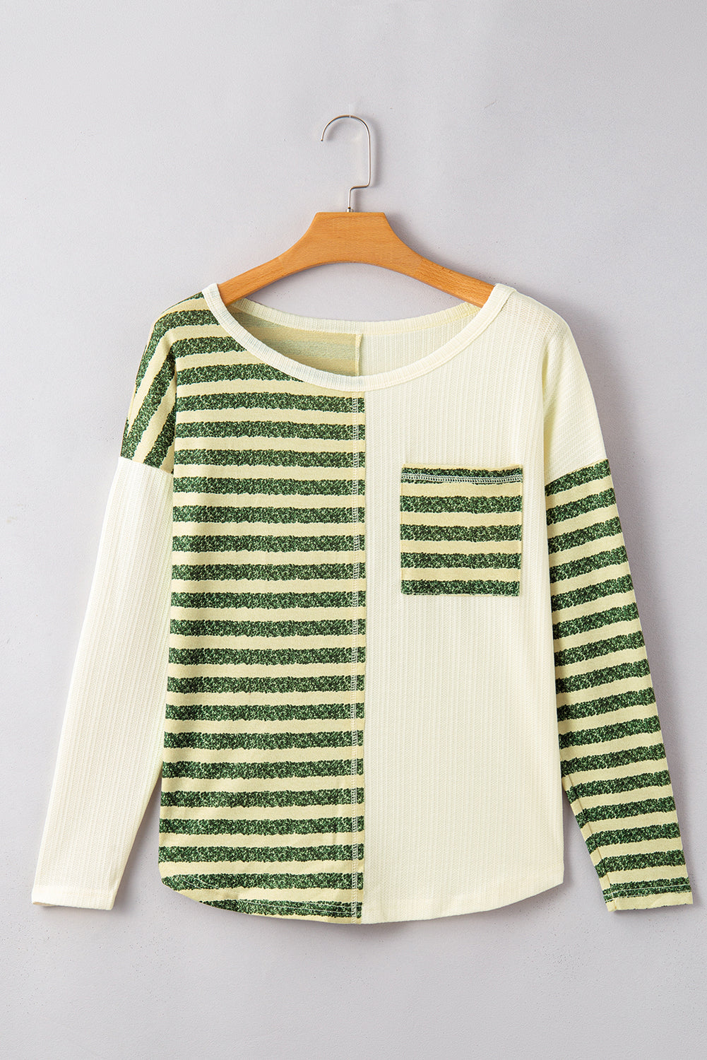 Hazel Blues® |  Striped Round Neck Long Sleeve Top