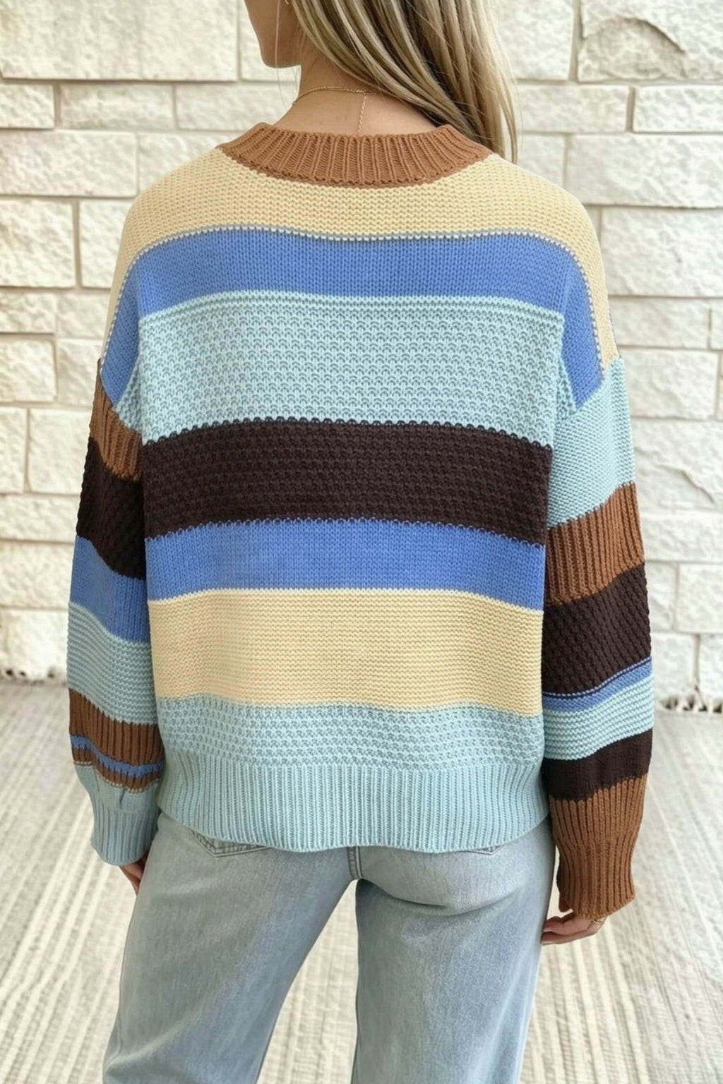 Clara Faith Multicolor Color-Block Sweater