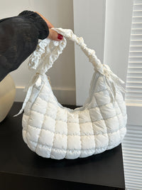 Hazel Blues® |  Bubble Texture Ruched Strap Quilted Shoulder Bag