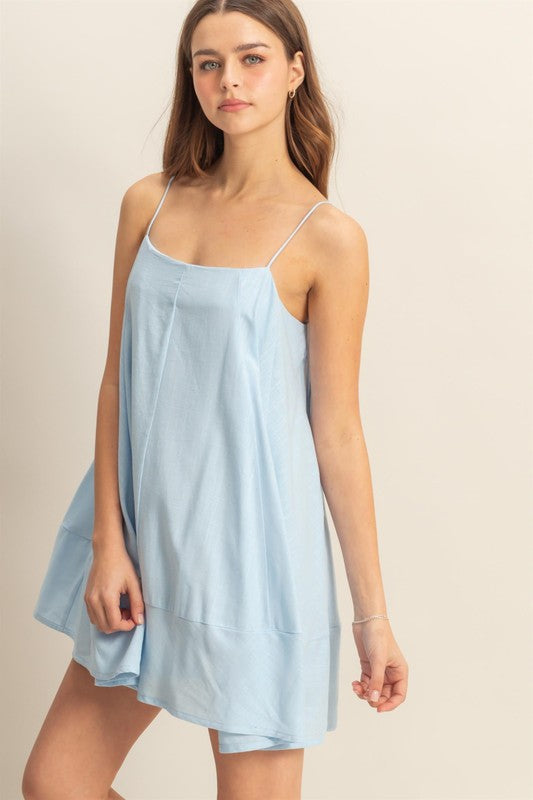 Hazel Blues | HYFVE A-Line Flowy Mini Cami Dress with Pockets Hazel Blues | HYFVE A-Line Flowy Mini Cami Dress with Pockets