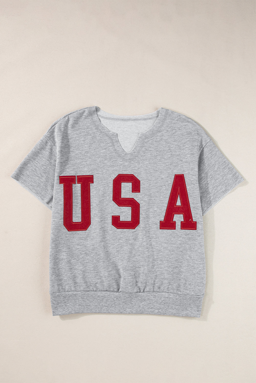 Hazel Blues® |  USA Notched Short Sleeve T-Shirt