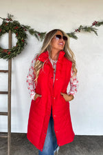 Hazel Blues® |  PREORDER: Kendall Long Puffer Vest