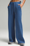 Hazel Blues® |  Sail Blue Drawstring High Waist Wide Leg Pocketed Sweatpants