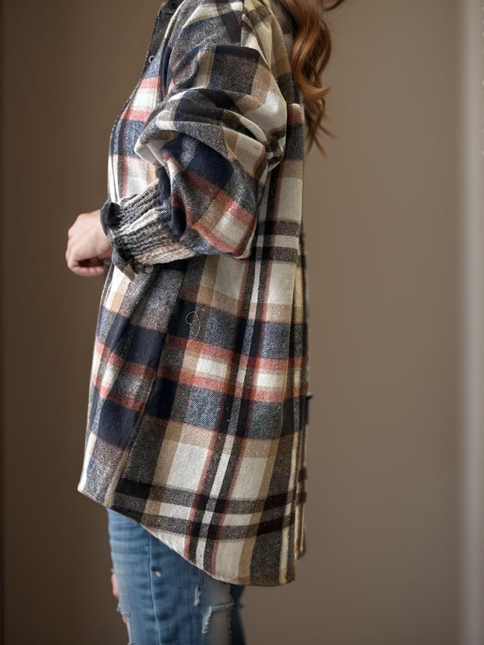 Plaid Button Up Long Sleeve Shirt