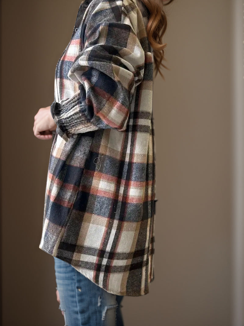 Hazel Blues® |  Plaid Button Up Long Sleeve Shirt