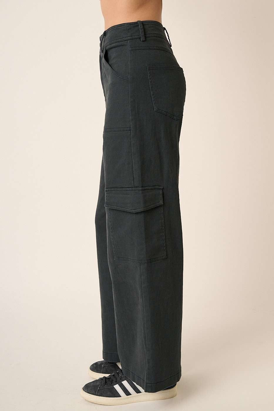 Hazel Blues® |  Mittoshop Wide Leg High Waist Pants with Cargo Pockets