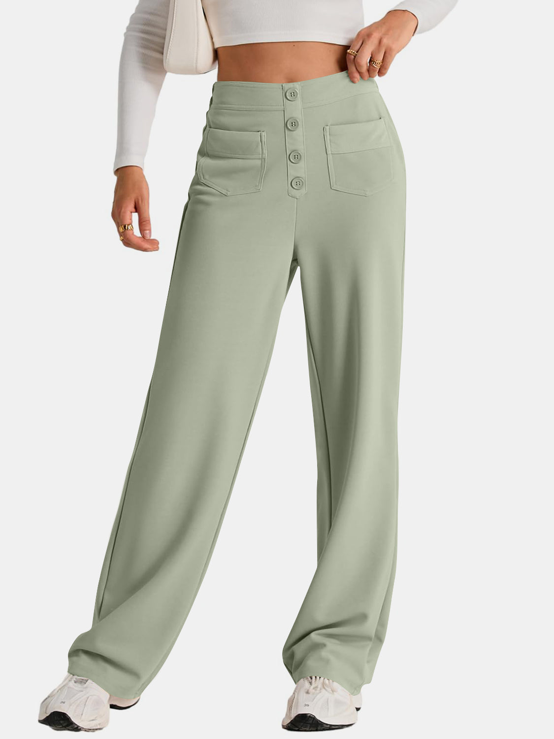 Hazel Blues® |  High Waist Wide Leg Pants