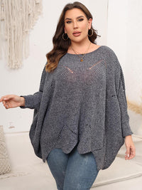 Hazel Blues® | Round Neck Batwing Sleeve Sweater