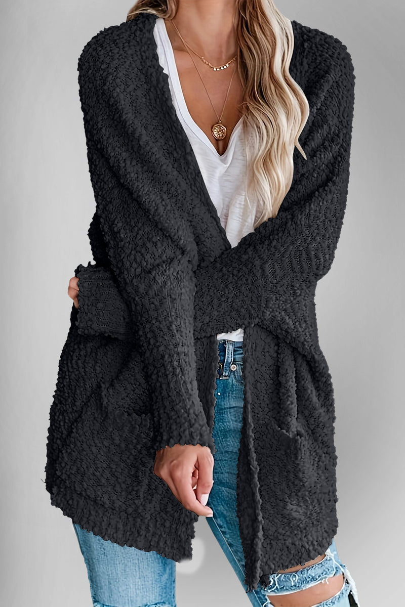 Hazel Blues® |  Double Take Pocketed Open Front Long Sleeve Cardigan