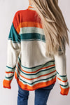 Hazel Blues® |  Contrast Striped Turtleneck Dropped Shoulder Sweater