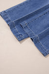 Hazel Blues® |  Beau Blue Tailored Center Seam Detail Straight Loose High Rise Jeans