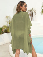 Hazel Blues® |  Ruffled Open Front Cover-Up