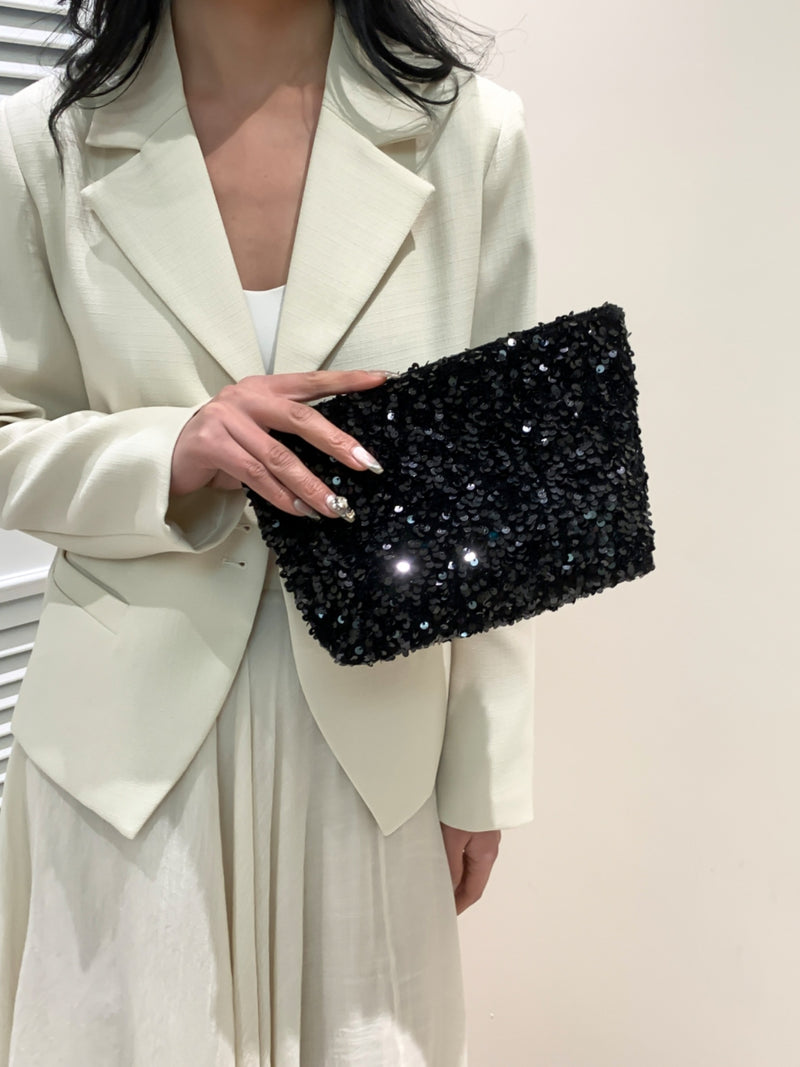 Hazel Blues® |  Sequin Clutch with Zipper