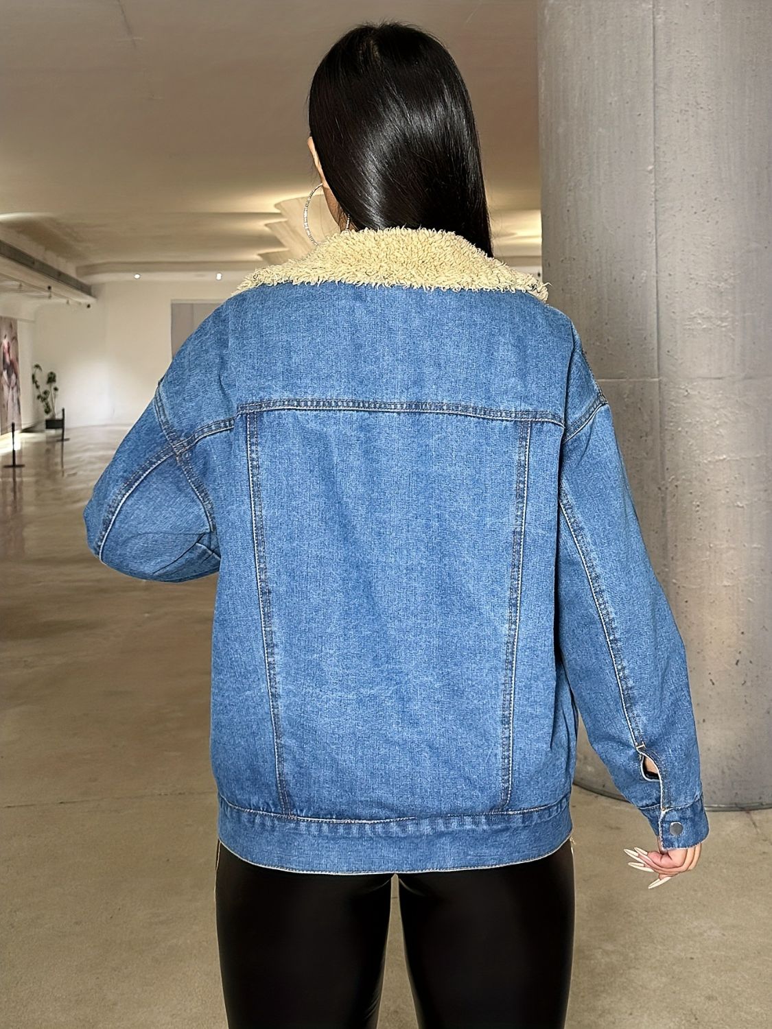 Hazel Blues® |  Snap Down Long Sleeve Denim Jacket