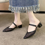 Hazel Blues® |  Point Toe Block Heel Sandals