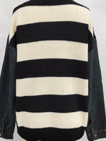 Hazel Blues® |  Contrast Round Neck Long Sleeve Sweater